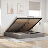 vidaXL Cadre de lit avec matelas 80x200 cm en tissu avec éclairage