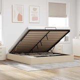vidaXL Cadre de lit avec matelas 80x200 cm en tissu avec éclairage