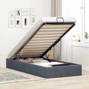 vidaXL Bedframe zonder matras 80x200 cm fluweel lichtgrijs
