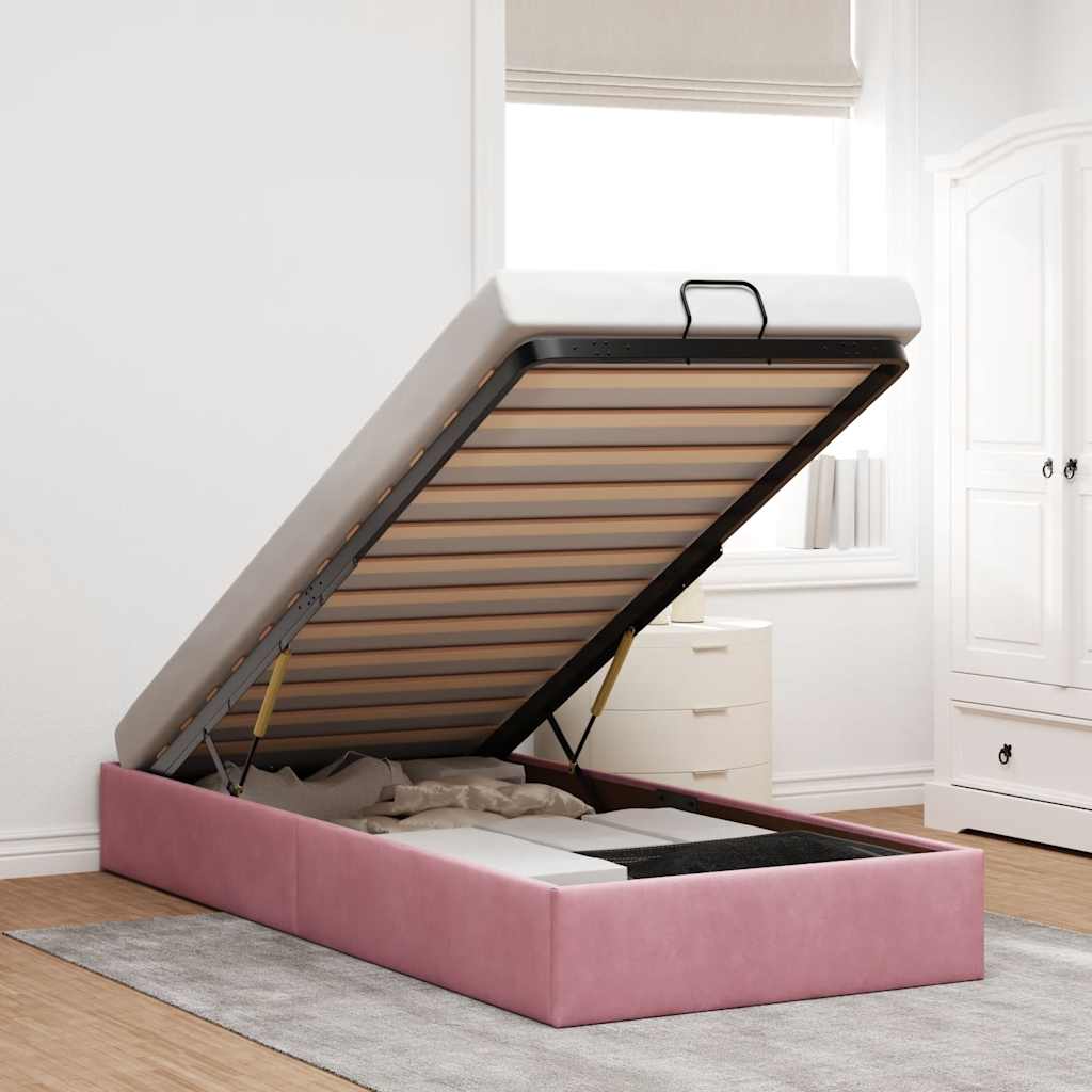 vidaXL Bed Frame without Mattress 80x200 cm Velvet Light Grey