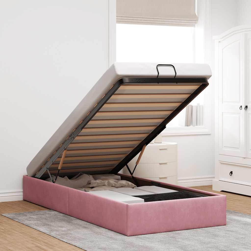 vidaXL Bed Frame without Mattress 80x200 cm Velvet Light Grey