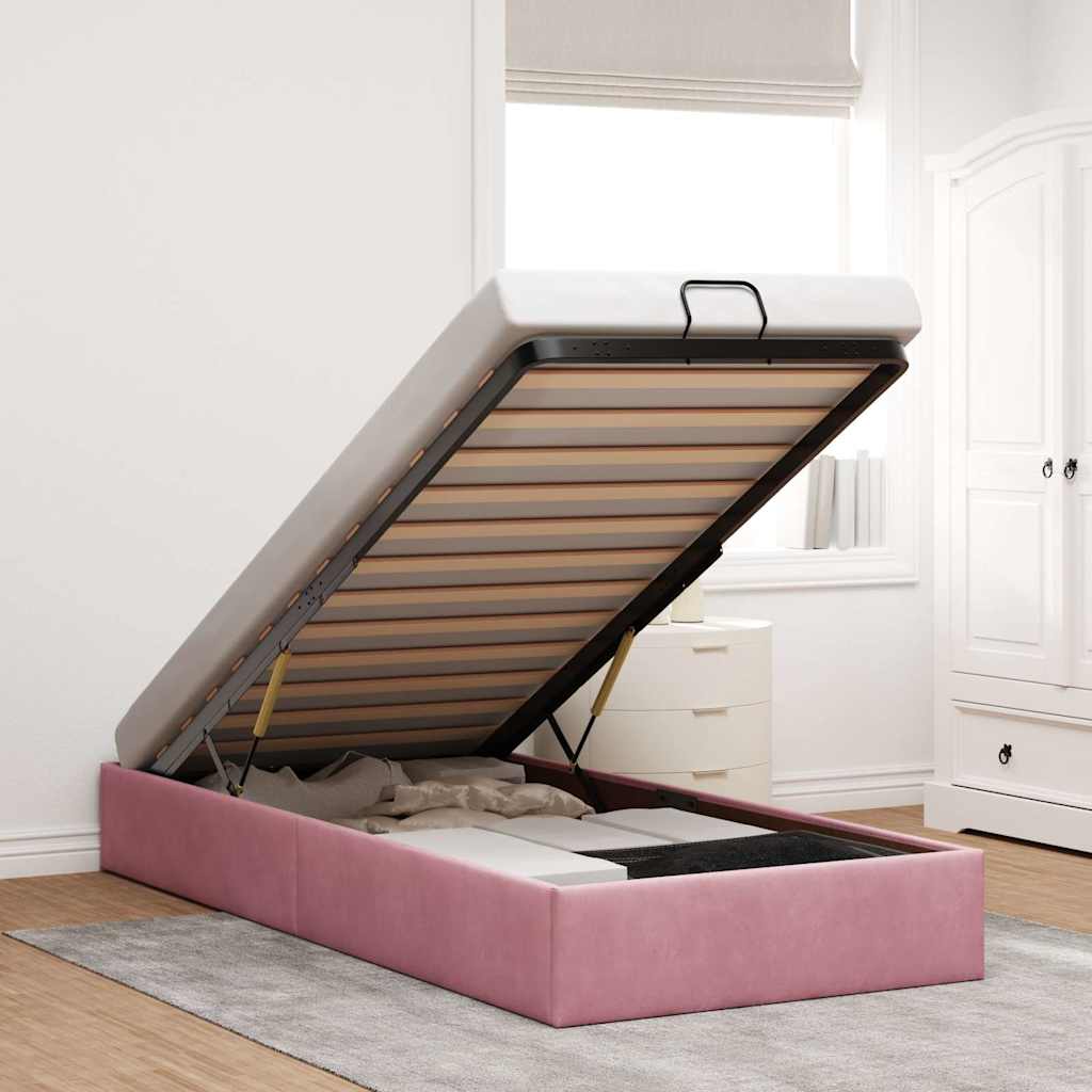 vidaXL Bed Frame without Mattress 80x200 cm Velvet Light Grey