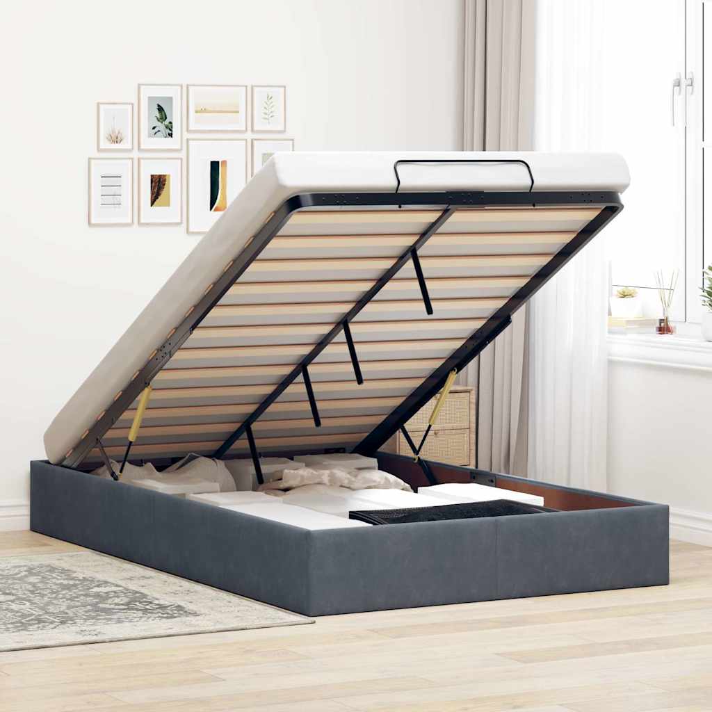 vidaXL Bed Frame without Mattress 80x200 cm Velvet Light Grey
