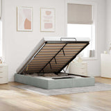 vidaXL Bed Frame without Mattress 80x200 cm Velvet Light Grey