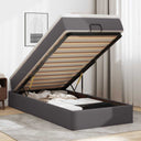 vidaXL Ottoman bed met matras 80x200cm kunstleer zwart