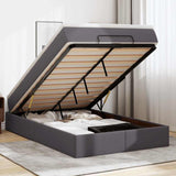 vidaXL Lit ottoman avec matelas 80x200cm noir artistique