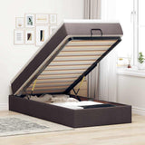vidaXL Ottoman bed with mattress 80x200 cm fabric light grey