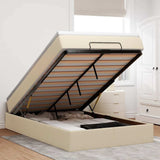 vidaXL Ottoman bed with mattress 80x200 cm fabric light grey