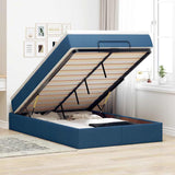 vidaXL Ottoman bed with mattress 80x200 cm fabric light grey