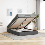 vidaXL Ottoman bed with mattress 80x200 cm fabric light grey