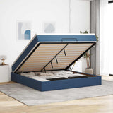 vidaXL Ottoman bed with mattress 80x200 cm fabric light grey