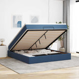 vidaXL Ottoman bed with mattress 80x200 cm fabric light grey