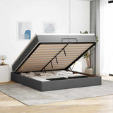 vidaXL Ottoman bed with mattress 80x200 cm fabric light grey