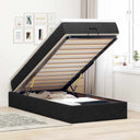 vidaXL Ottoman bed met matras 80x200cm fluweel lichtgrijs