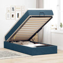 vidaXL Ottoman bed met matras 80x200cm fluweel lichtgrijs