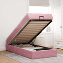 vidaXL Ottoman bed met matras 80x200cm fluweel lichtgrijs