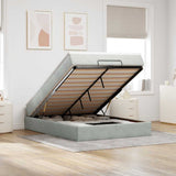 vidaXL Ottoman Bed with Mattress 80x200 cm Velvet Light Grey