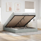 vidaXL Ottoman Bed with Mattress 80x200 cm Velvet Light Grey