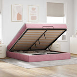 vidaXL Ottoman Bed with Mattress 80x200 cm Velvet Light Grey