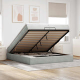 vidaXL Ottoman Bed with Mattress 80x200 cm Velvet Light Grey