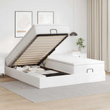 vidaXL Ottoman bed with mattresses 160x200cm artificial leather black