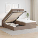vidaXL Lit ottoman avec matelas 160x200cm noir artistique
