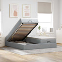 vidaXL Lit ottoman avec matelas 160x200cm gris gris