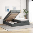 vidaXL Lit ottoman avec matelas 160x200cm gris gris