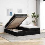 vidaXL Ottoman bed with mattresses 160x200cm fabric light grey