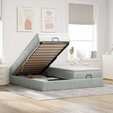 vidaXL Ottoman Bed with Mattresses 160x200cm Velvet Light Grey