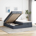vidaXL Lit ottoman avec matelas 160x200cm gris clair