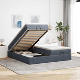 vidaXL Ottoman Bed with Mattresses 160x200cm Velvet Light Grey