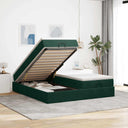 vidaXL Lit ottoman avec matelas 160x200cm gris clair