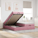 vidaXL Lit ottoman avec matelas 160x200cm gris clair