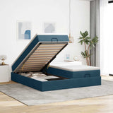 vidaXL Ottoman Bed with Mattresses 160x200cm Velvet Light Grey