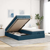 vidaXL Ottoman Bed with Mattresses 160x200cm Velvet Light Grey