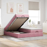 vidaXL Ottoman Bed with Mattresses 160x200cm Velvet Light Grey