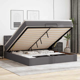 vidaXL Lit ottoman avec matelas 80x200cm noir artistique