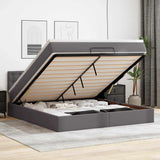 vidaXL Lit ottoman avec matelas 80x200cm noir artistique