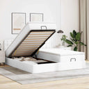 vidaXL Lit ottoman avec matelas 160x200cm noir artistique