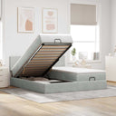 vidaXL Lit ottoman avec matelas 160x200cm gris clair