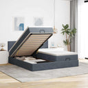 vidaXL Lit ottoman avec matelas 160x200cm gris clair
