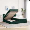 vidaXL Lit ottoman avec matelas 160x200cm gris clair