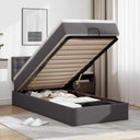 vidaXL Lit ottoman avec matelas et LED 80x200cm Kunstleer noir