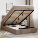 vidaXL Lit ottoman avec matelas et LED 80x200cm Kunstleer noir