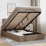 vidaXL Lit ottoman avec matelas et LED 80x200cm Kunstleer noir