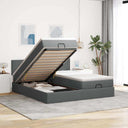 vidaXL Lit ottoman avec matelas et LED 160x200cm lumières de tissu