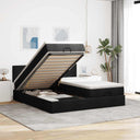 vidaXL Lit ottoman avec matelas et LED 160x200cm lumières de tissu