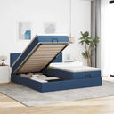 vidaXL Lit ottoman avec matelas et LED 160x200cm lumières de tissu