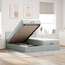 vidaXL Lit ottoman avec matelas et éclairage LED 160x200cm